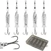 5pcs Metal Spoon Spinner Fishing Lure Fishing Wobblers Hard Bait Gifts for Dad