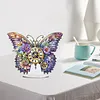 (US Local)2D DIY Butterfly Irregular Shaped Drilling Diamond Painting Clock Art Craft