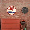 Station service Mobilgas - Plaques rondes en m&eacute;tal(30*30cm) - Garage