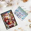 (US Local)Santa Claus A5 Size Diamond Painting Notebook Set with 4Pcs Bookmark Gift