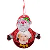 4pcs/set Christmas Diamond Painting PDIY Hanging Photo Frame Pendant Trees Decoration 