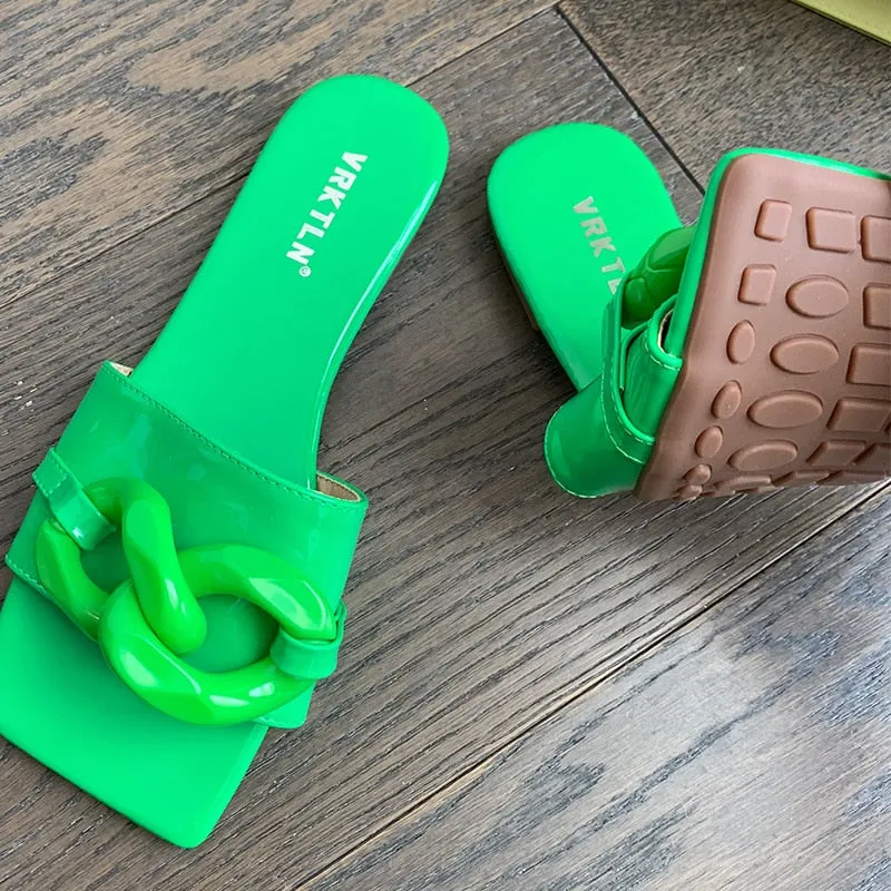 Fashion Summer Ladies Slippers Shoes Flats With Slides Female Outside Flip Flops Casual Shoes Woman Slippers New Shoes For Lady