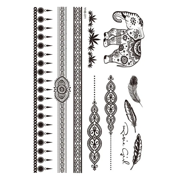 2021 New Fashion Geometry cool Temporary Tattoo Sticker Women Minimalist lines pattern Body Art New Design Fake Men Tattoos