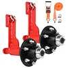 [US Local Warehouse] 2 Set of Shipping Container Wheel 6-Lug Kit with Ratchet Tie Container Wheel Kit 22000LBS Capacity Shipping Containers Axles for Moving 20ft-40ft Empty Containers