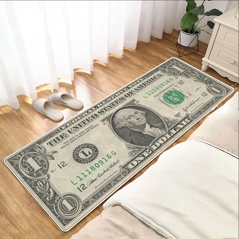 Athvotar Entrance Doormat Dollar Money Pattern Living Room Floor Rugs Home Decor Kitchen Absorbent Carpet Anti Slip Bathroom Mat 1127-0
