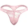 Men's Sexy Lace G-String Underwear Seamless Transparent Thong