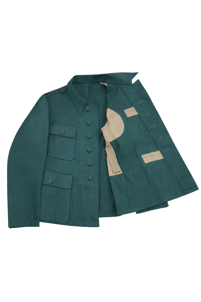   Polizei German M1943 Officer Summer HBT Tunic Feldbluse German-Uniform