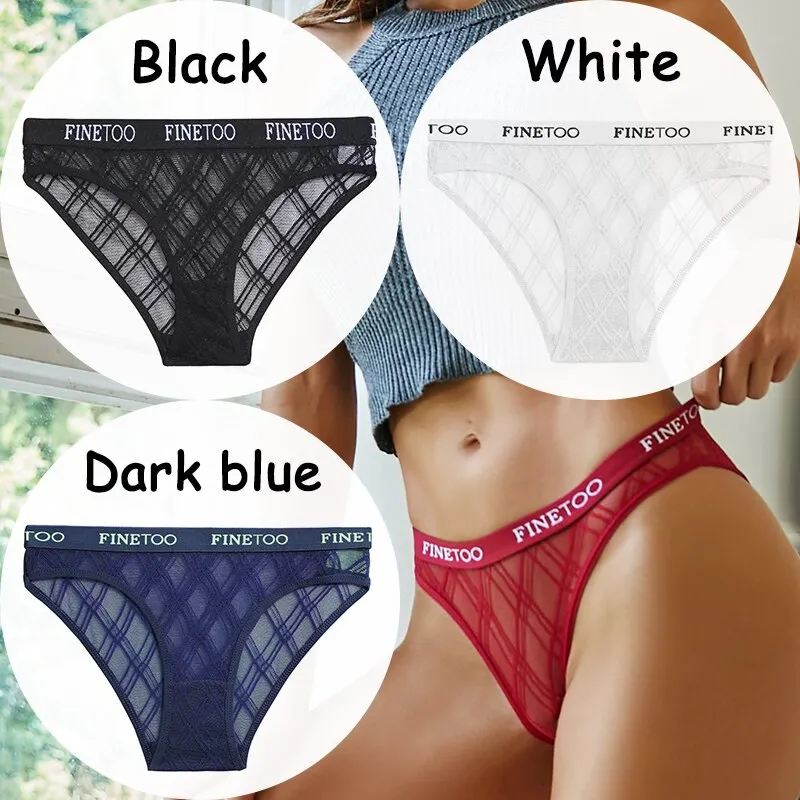 Billionm Lace Panties Women's Underwear Perspective Sexy Panties Female Underpanties Mesh Briefs Girls Intimates Lingerie M-XXL