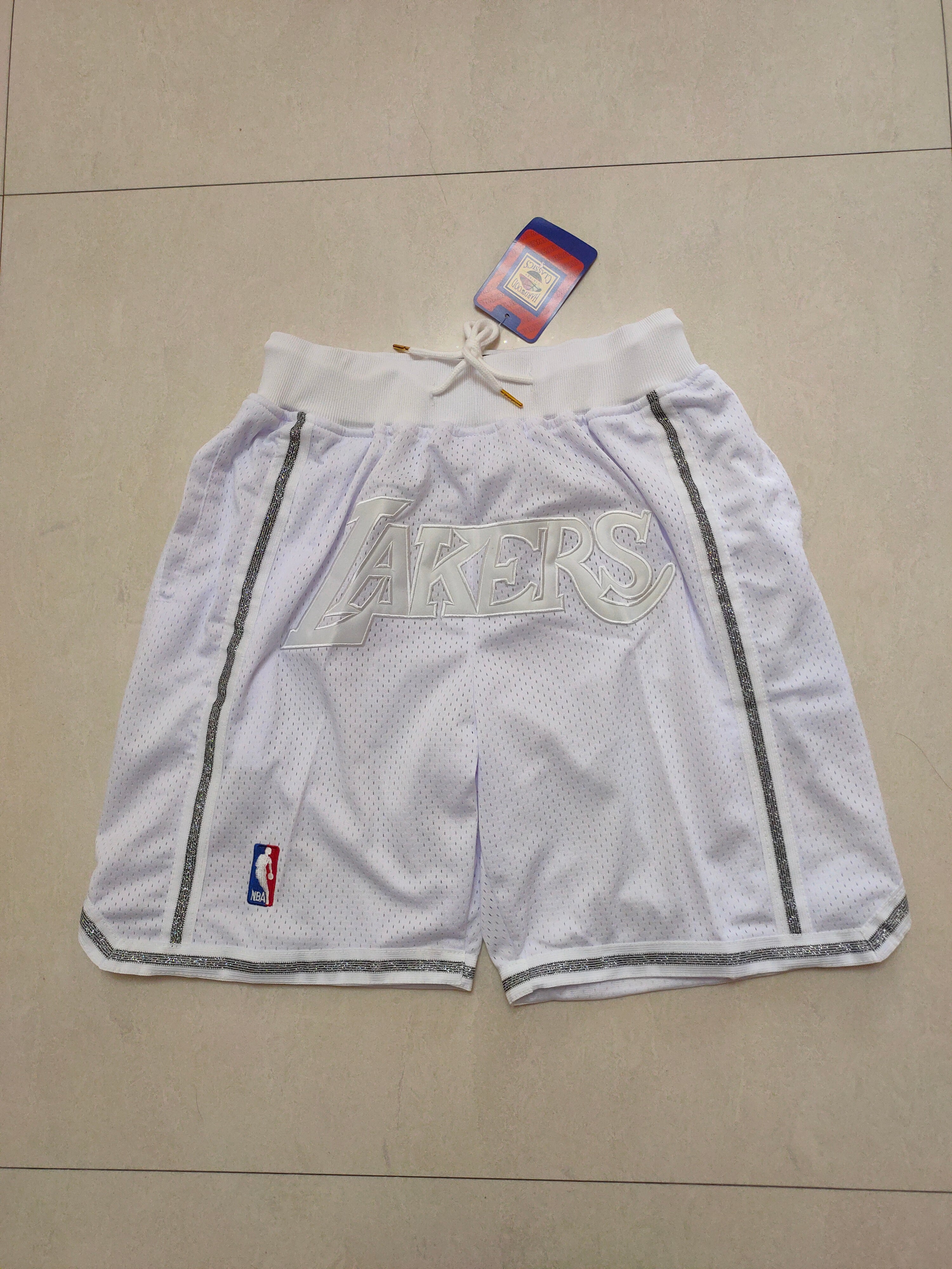 Los Angeles Lakers MVP White Pocket Pants Shorts