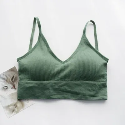 6 Colors Tank Crops Top for Women Underwear Soft Camisole Crop Tops Female Lingerie Camisole Fashion Tube Basic Wear Tanks