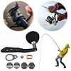 Fishing Reel Handle Metal Knob Handle Kit EVA Oval Grip Single Rocker for Men(B)