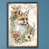 Fox-Paint by Numbers Acrylic Painting 40*60CM(Poster style）