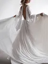 Solid Color Split-Joint Puff Sleeves Bohemian Maxi Dress
