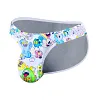 Briefs High Cross Men's Triangle Bikini Sexy Low Rise Graffiti Print Underwear
