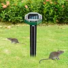 Solar Gopher Repellent Scarer Ultrasonic Vibration Repeller for Outdoor Garden