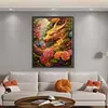 >SALE<Full Embroidery Eco-cotton Thread 11CT Print Flower Dragon Cross Stitch 50x60cm