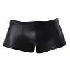 Men's Leather Underwear Lingerie Boxer Shorts Underwear with Bulge Pouch Briefs Shorts Low Rise Trunks
