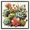 Succulent - 14CT Stamped Cross Stitch - 40*40cm - Flower