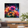>SALE<5D DIY Full Round Drill Diamond Painting Luminous Flowers Kit Home Decor 30x30cm