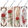 4Pcs Special Shape Feathers Diamond Painting Bookmark Making Kit for Book Lovers