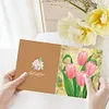 (US Local)8pcs/set  DIY Postcards Flower Diamond Painting Greeting Card Includes Envelope
