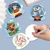 (US Local)10pcs/set Diamond Painting Special Shape Drawing Greeting Card Kit (Xmas Crystal Ball)