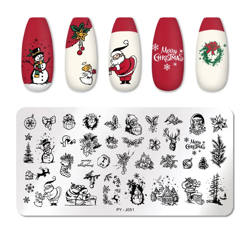 PICT YOU Animal Patterns Nail Stamping Plates Stainless Steel Nail Art Image Plate Stamp Template Stencil Tools PY-F011-Nail Inspo
