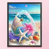 Beach Shells - 11CT Stamped Cross Stitch - 40*50cm - Natural