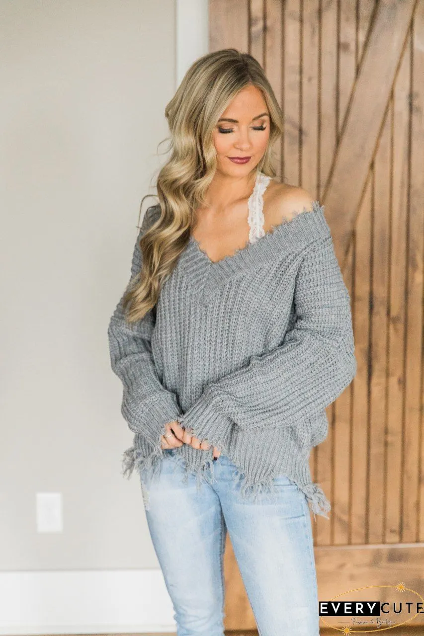 Irregular Gauze Split-joint Sweater