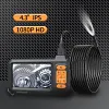 Industrial Pipeline Endoscope, 4.3 Inch Lighted Endoscope Camera, IPX7 Waterproof Endoscope, 1080 HD Camera, 16.5ft