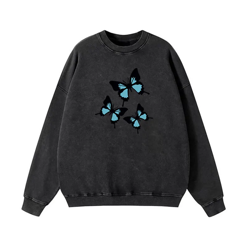 Athvotar Athvotar Autumn And Winter New Pure Cotton Water Wash Old Sweater Women In Batik Retro Print Top Lady