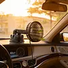 Suction Cup USB Car Fan 3 Speeds 360 Degree Rotatable Windshield Electric Fan