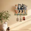 (US Local)Wooden Cat Diamond Art Hanging Hook Rail Diamond Painting Art Craft Wall Hooks