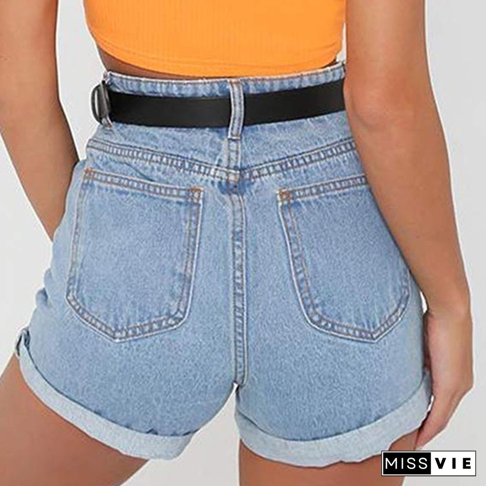 Women Denim Shorts Summer Fashion Slim Skinny Short Pants Beach Stretch Shorts Jeans