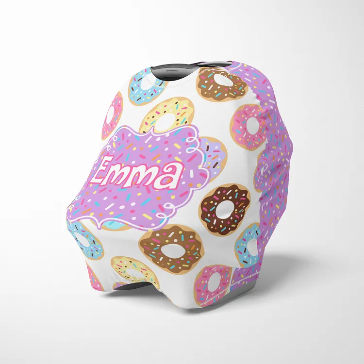 Personalized Donuts Baby Car Seat Canopy| Canopyl152