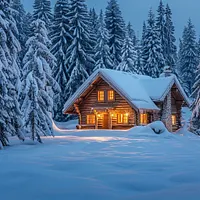 Winter Cabin Retreat - Diamond Painting