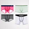 4 PCS 50g ultra-thin, highly translucent, sexy transparent ice silk seamless breathable nude boxer briefs