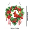 DIY Special Shaped Diamond Painting Wall Decor Wreath Hanging Kit(Cardinal)