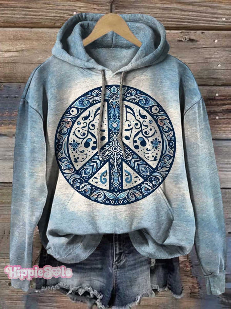 Women&rsquo;s Hippie Art Print Casual Sweatshirt Multicolor / S