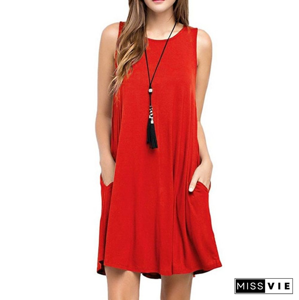 Sexy Women's Summer Casual Sleeveless Evening Party Backless Beachwear Mini Dress