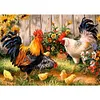 Chicken - 11CT Stamped Cross Stitch - 50*40cm - Animal
