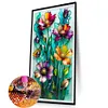 (US Local)Glass Flower- Round/Square AB Drills Diamond Painting(45x75cm)