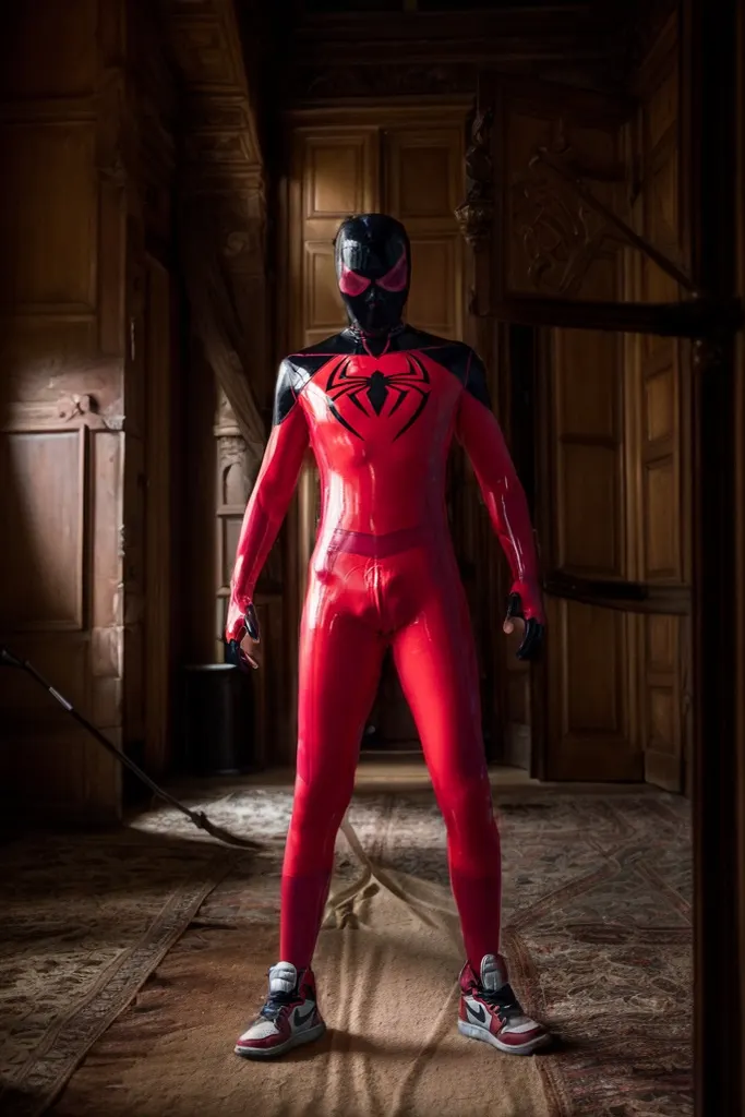 Men Latex Catsuits Nicodamidae Spider Man cosplay