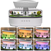 Micro Landscape Rain Cloud Air Humidifier Simulated Raindrops/Natural White Noise/Essential Oil Aromatherapy Colorful Light Gradient Atmosphere Lamp Ultrasonic Atomizer Humidifier