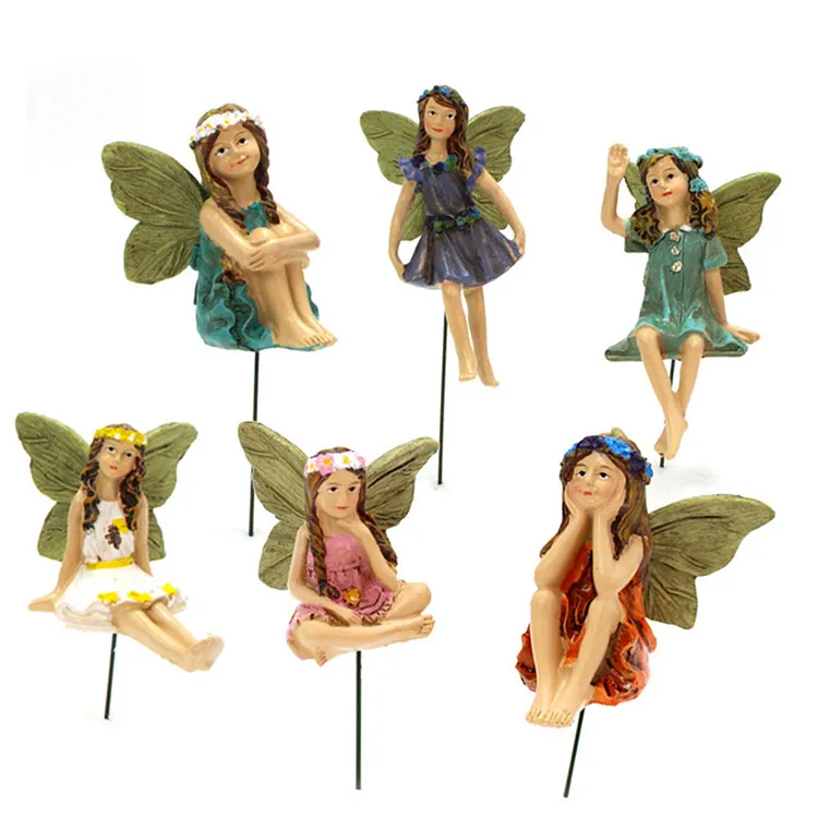 【Ornament】Home Decor Resin Ornaments-Creative Flower Fairy Micro Landscape Ornament gbfke