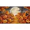 >SALE<Halloween 5D DIY Full Drill Round Diamond Painting Kit Home Wall Decor 70x40cm