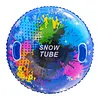 Inflatable Snow Tube Thickened Heavy Duty Snow Tube Sled with Handles for Adults
