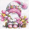 (US Local)Gnome - 9CT Partial Beaded Cross Stitch Kit(39x39cm)