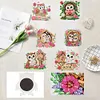 (US Local)6Pcs Acrylic  Owls Diamond Painting Fridge Magnet for Fridge Whiteboard
