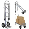 [US Local Warehouse] Convertible Hand Truck Alloy Fold Handcart Swivel Caster Tow Cart Cargo Trolley Convertible Hand Truck Dolly Cart With Wheels for Delivery Driver/Mover